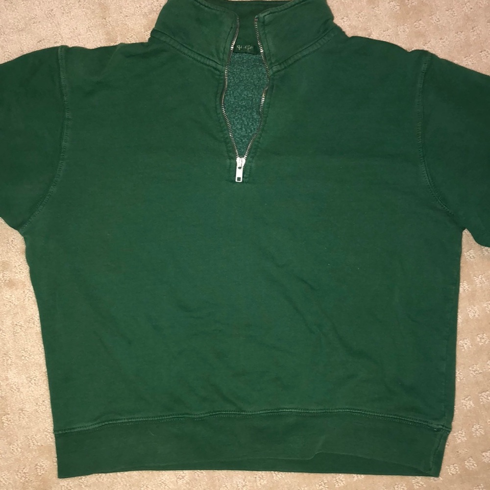 Green Brandi Melville 1/4 zip up sweatshirt OS